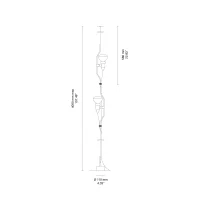 Flos Parentesi Double floor lamp black dimmable suspension Flos Parentesi Double floor lamp black dimmable suspension