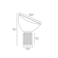 Flos Taccia glass table lamp