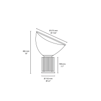 Flos Taccia Small lampada da tavolo in vetro