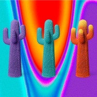 Gufram appendiabiti Cactus The Invisible Spectrum Limited Edition