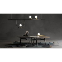 Artemide Yanzi Table LED Table Lamp Brass Glass Neri&Hu