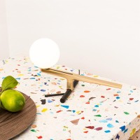 Artemide Yanzi Table LED Table Lamp Brass Glass Neri&Hu
