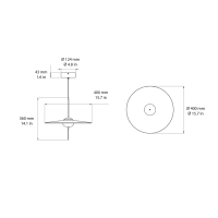 DCW Mono lampada a sospensione led