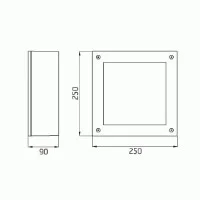 Ares Paola Ceiling or Wall Lamp 2x26W Outdoor IP65 Asymmetric