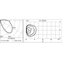 Ares Paola Ceiling or Wall Lamp 2x26W Outdoor IP65 Asymmetric