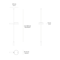 Zafferano Super O led vertical suspension