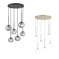 Ondaluce Jewel 6 circular suspension lamp