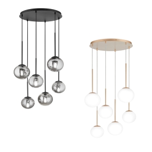 Ondaluce Jewel 6 circular suspension lamp