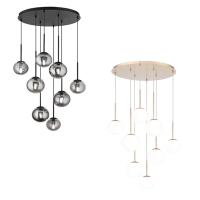 Ondaluce Jewel 8 circular suspension lamp