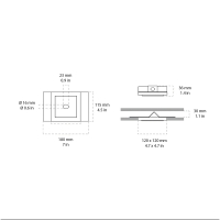 Novantadieci 9010 Miniled Diago led recessed spotlight