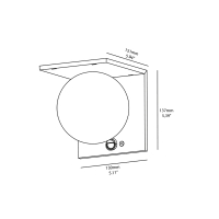 Bot Lighting Moon solar outdoor led wall lamp