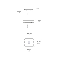 Novantadieci 9010 Laria Small plafoniera ad incasso led