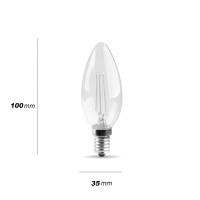 Daylight Italia Lampadina LED Oliva E14 4W 2700K 440lm 2700K