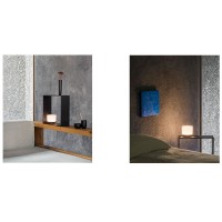 Flos Gaku Wireless table LED wood lamp Induction rechargeable