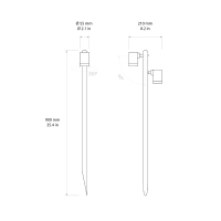 Astro Lighting Bayville Spike 900 Twin paletto led