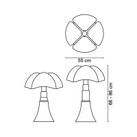 Martinelli Luce Pipistrello LED 14W Table Lamp copper Design