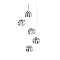 Terzani Mizu five light suspension lamp