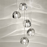 Terzani Mizu five light suspension lamp