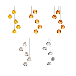 Terzani Mizu five light suspension lamp