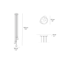 Terzani Mizu five light suspension lamp