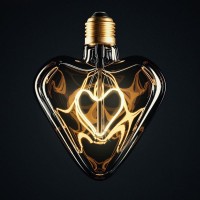 Lampadina LED Curved Vintage Forma CUORE E27 5W 2000K 150lm