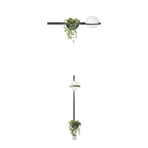 Vibia applique Palma luce singola e vaso