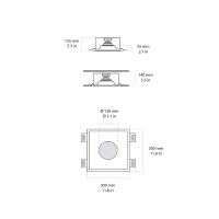 Novantadieci 9010 Bluff In ceiling recessed led