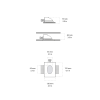 Novantadieci 9010 Ogee segnapasso ad incasso led