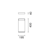 iGuzzini Paletto Walky small h400 per vani ottici 180x45