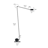 Lumina Daphine Floor LED Lamp with Double Control Dimmer By