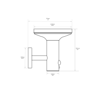 Lampo Applique Solar Led Rotonda lampada solare