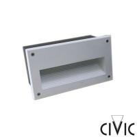 Civic Eolo 1x13W White Recessed Wall Lamp for Outdoor
