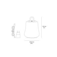 PAN Sunny lampada portatile a batteria ip54