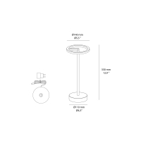 PAN Smart table portable battery-powered lamp ip54