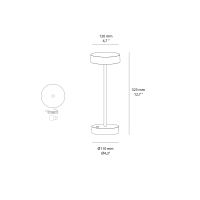 PAN Asia table portable battery-powered lamp ip54