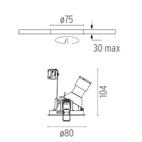 Flos Easy Kap 80 Wall Washer Round GU10 LED Recessed Ceiling