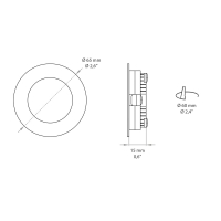 Lampo Downlight ultraflat led recessed mounting 3W