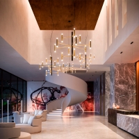 Linea Light Perla bi-emission suspension lamp