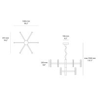 Linea Light Perla 9 bi-emission suspension lamp