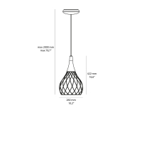 Stilnovo Mongolfier suspension lamp