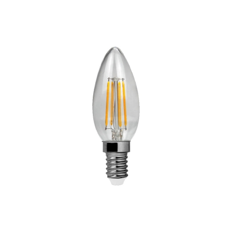 Lampo Lampadina Oliva E14 LED 4W 470lm Vetro Trasparente