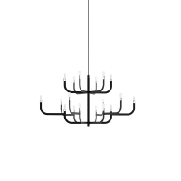 Luceplan J-US led chandelier Black 1 H54