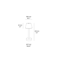 Sovil Grillo portable table lamp battery ip44