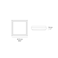 Zafferano Alu plafoniera quadrata led 30W