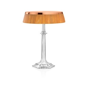 Flos Bon Jour Versailles LED Table Lamp Copper Raffia