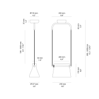 copy of Maytoni Sintesi bidirectional suspension lamp