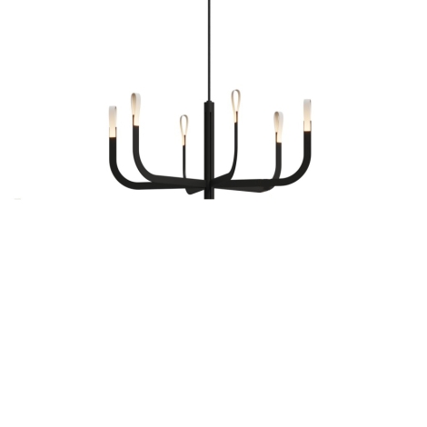 Luceplan J-US small led chandelier Black H30