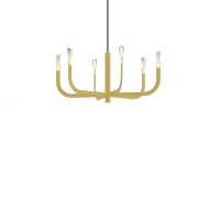 Luceplan J-US small led chandelier Gold H30