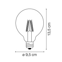 Ideal Lux Lampadina Ambrata Vintage E27 LED 4W Globo G95 300lm