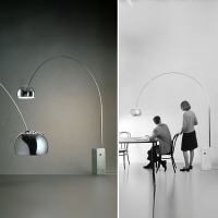 Flos Arco lampada da terra con base in marmo